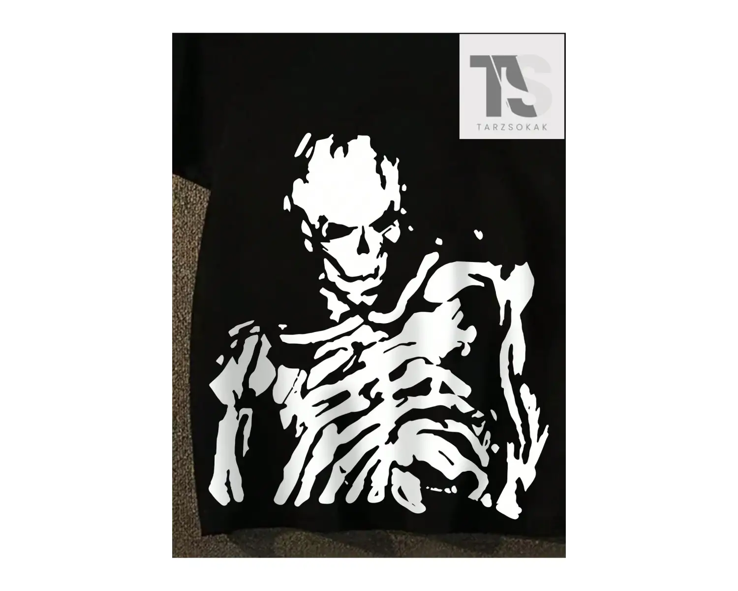 Erkek Çiçek & Slogan Grafikli Tişört