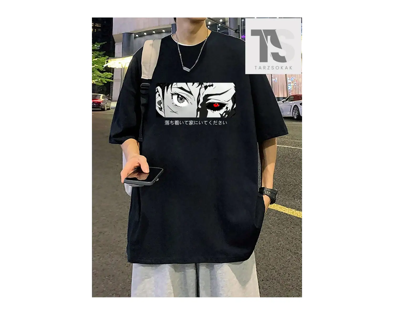 Erkek Çizgi Film Karakteri Baskılı Yuvarlak Yaka Tişört