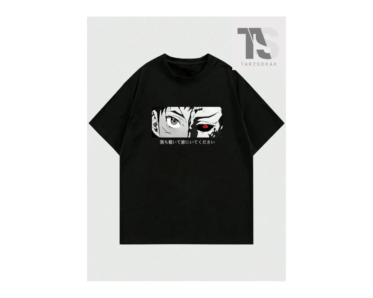 Erkek Çizgi Film Karakteri Baskılı Yuvarlak Yaka Tişört