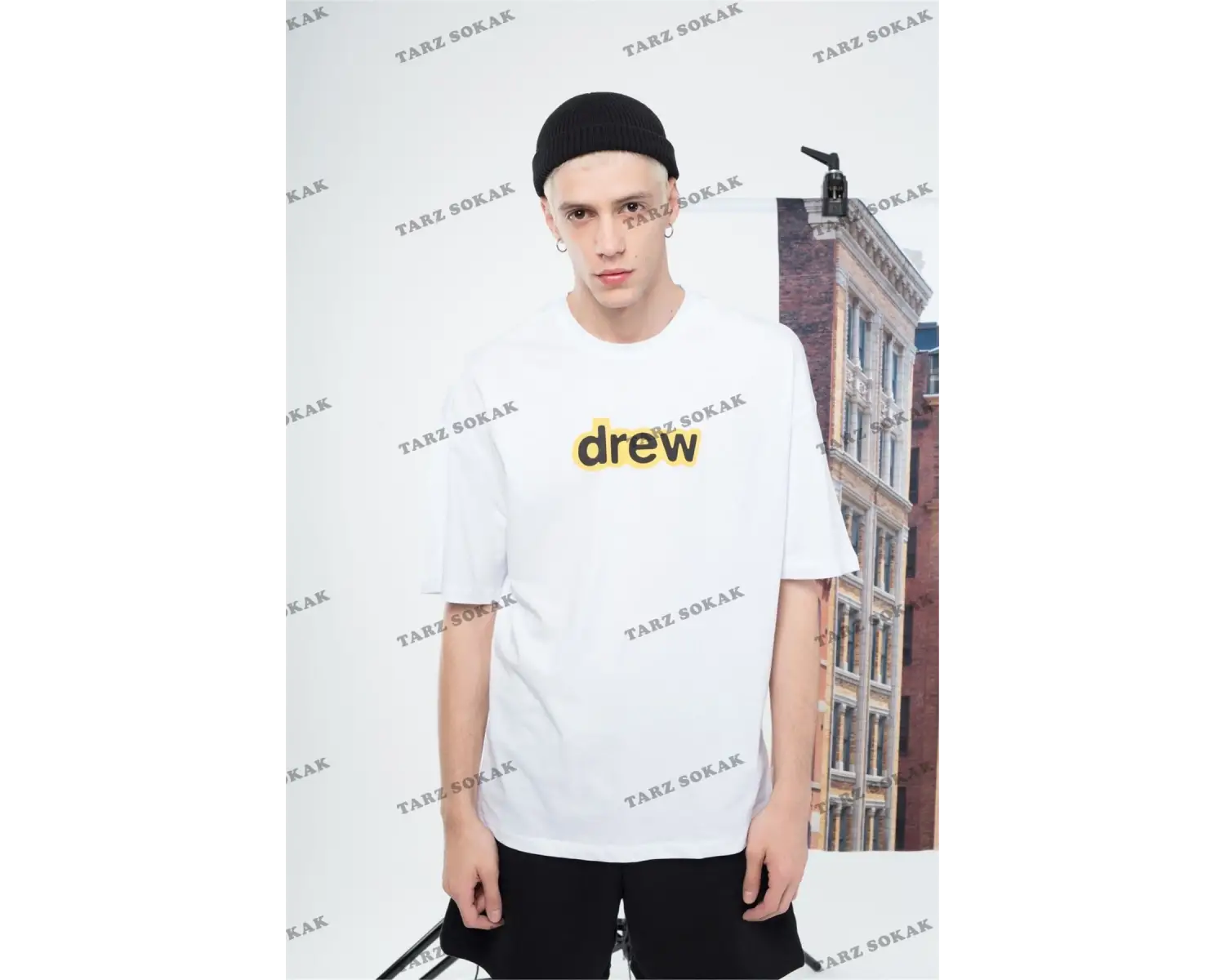 Erkek Drew Yazı Tshirt