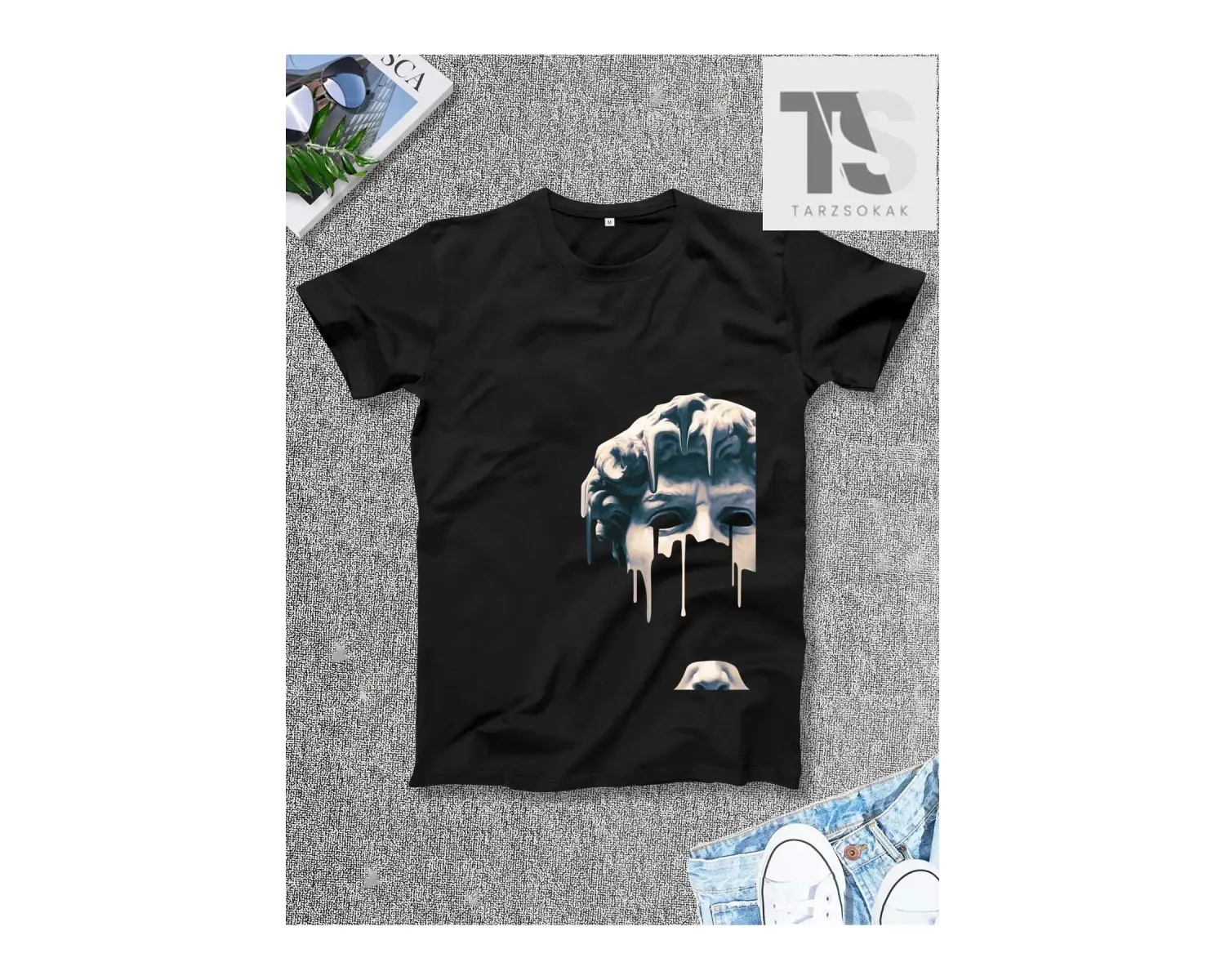 Erkek Figürlü Grafik Tişört