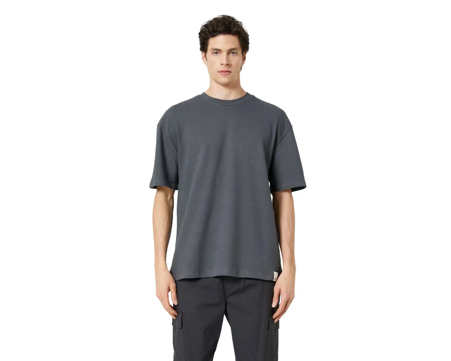 Erkek Füme Basıc T-shırt Bsklt Ob Ft