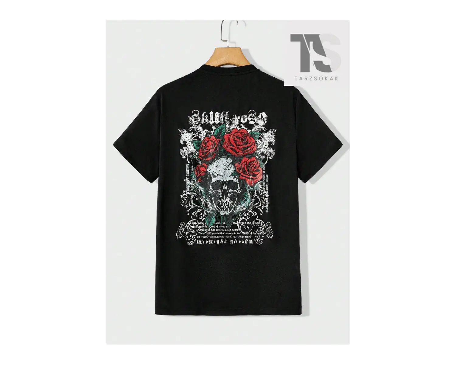 Erkek Günlük Göz Küresi ve Slogan Baskılı Tişört