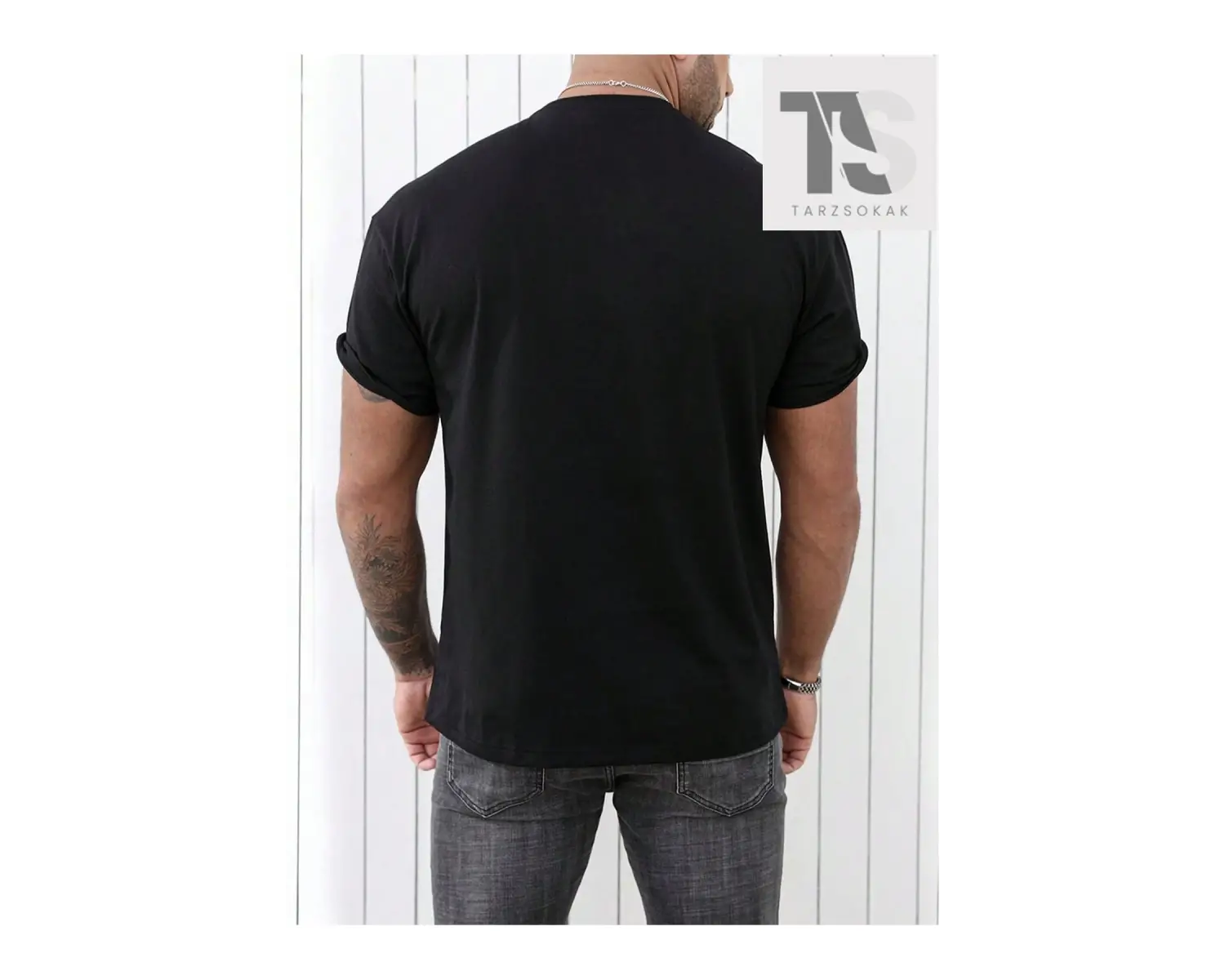 Erkek Heykel Baskılı Tişört