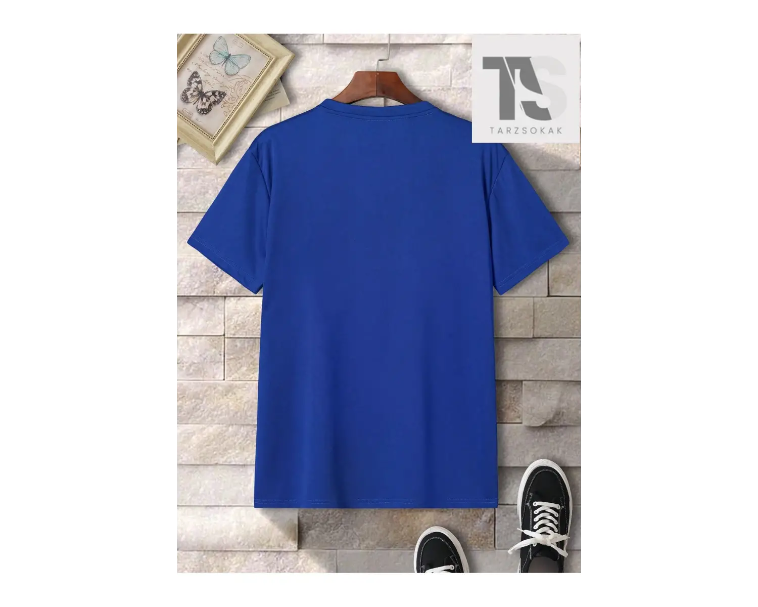 Erkek Japon Harf ve Şekil Grafikli Tişört