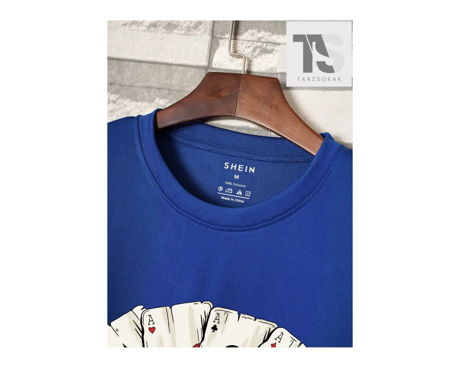 Erkek Japon Harf ve Şekil Grafikli Tişört