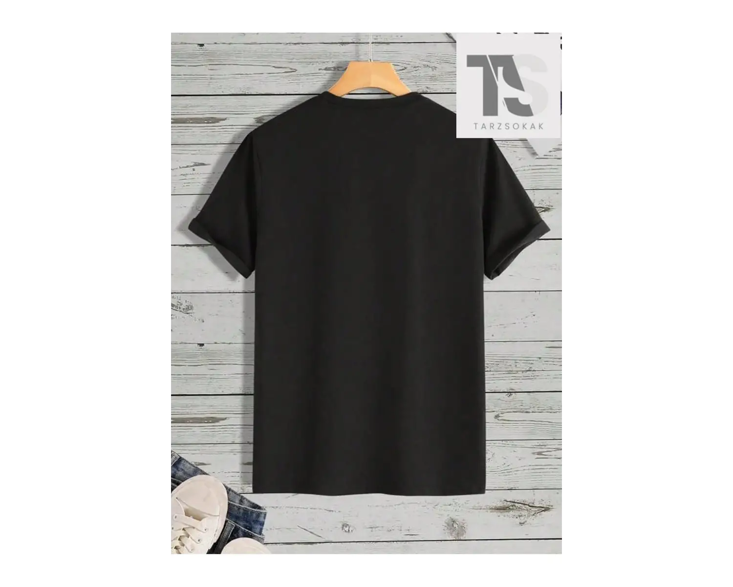 Erkek Kafatası ve Mektup Baskılı Yuvarlak Yaka Tişört