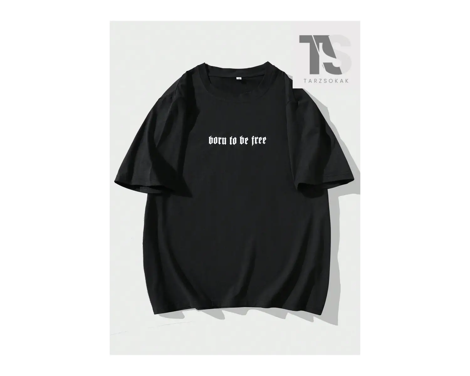 Erkek Kanat Ve Çapraz Desenli Yuvarlak Yaka T-shirt