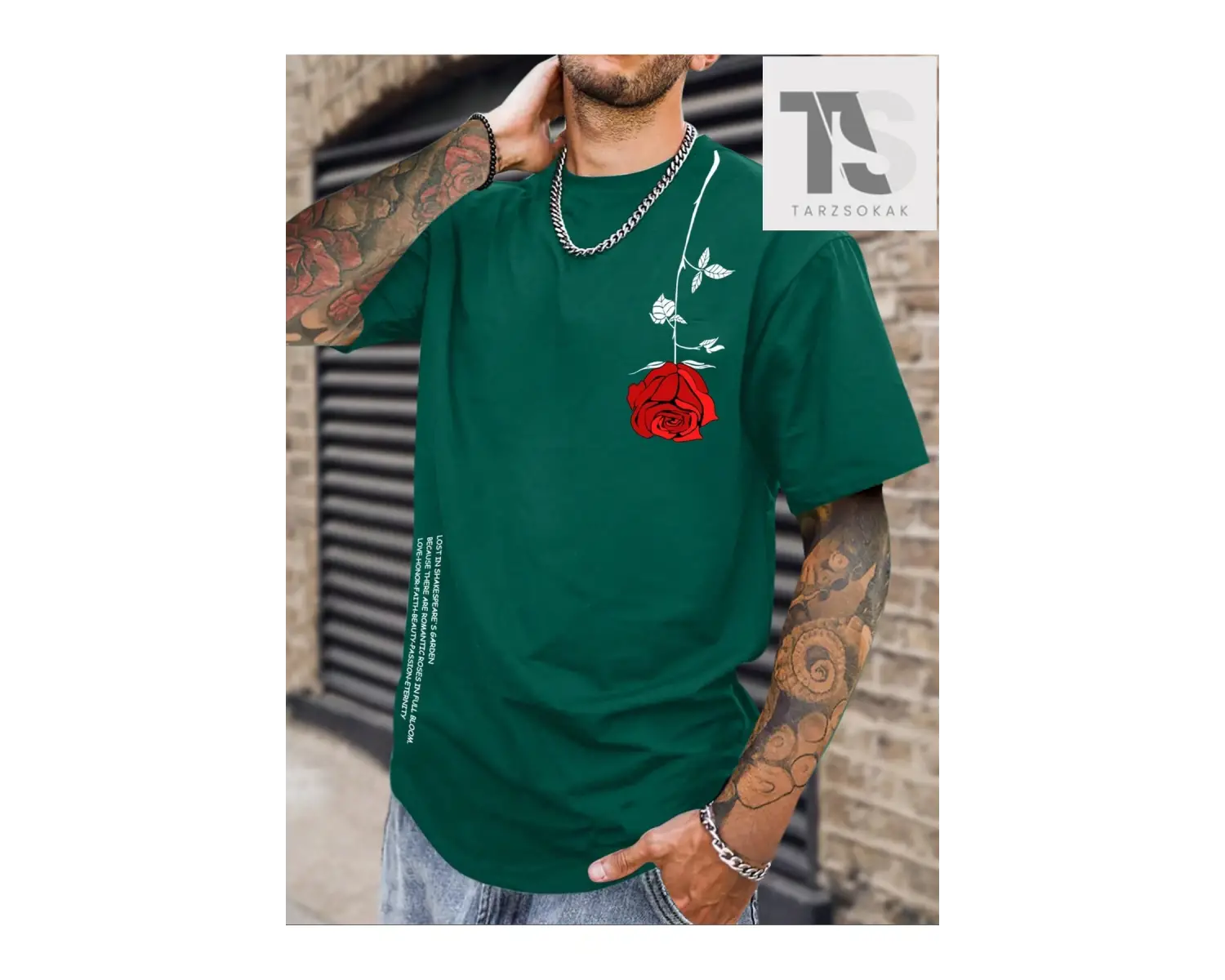 Erkek Karikatür Desenli Yuvarlak Yaka Kısa Kollu Tişört