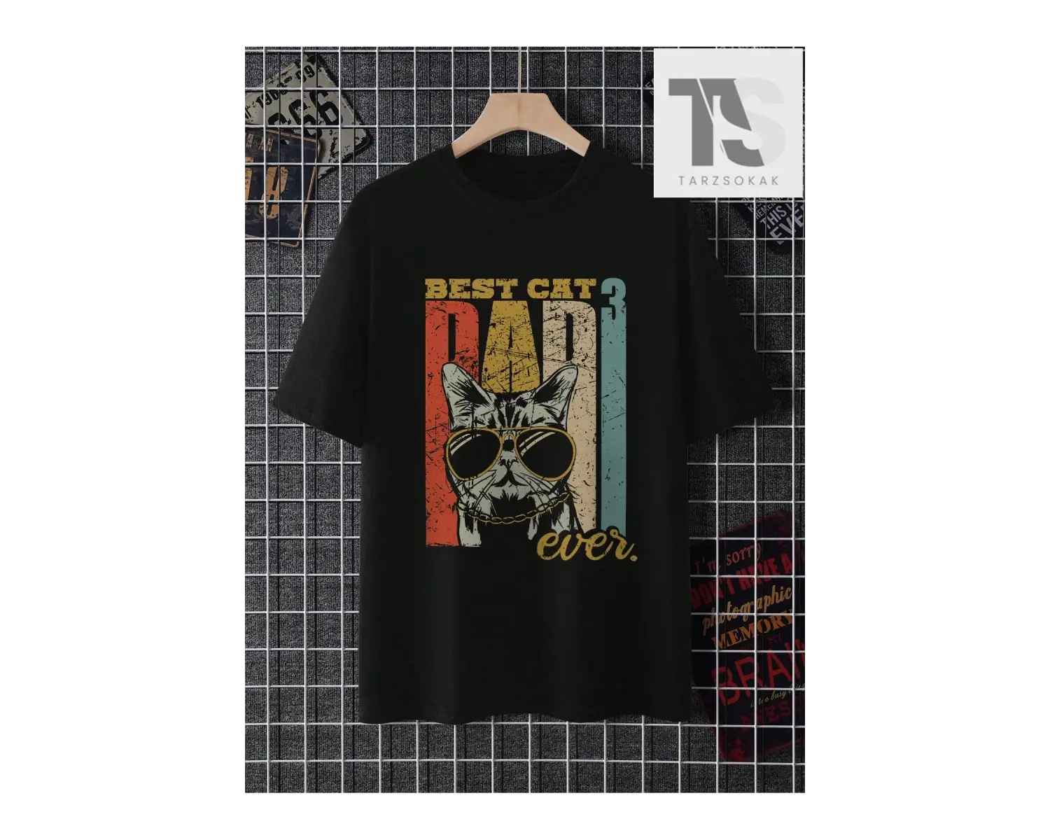 Erkek Karikatür Mektup Baskılı Tişört