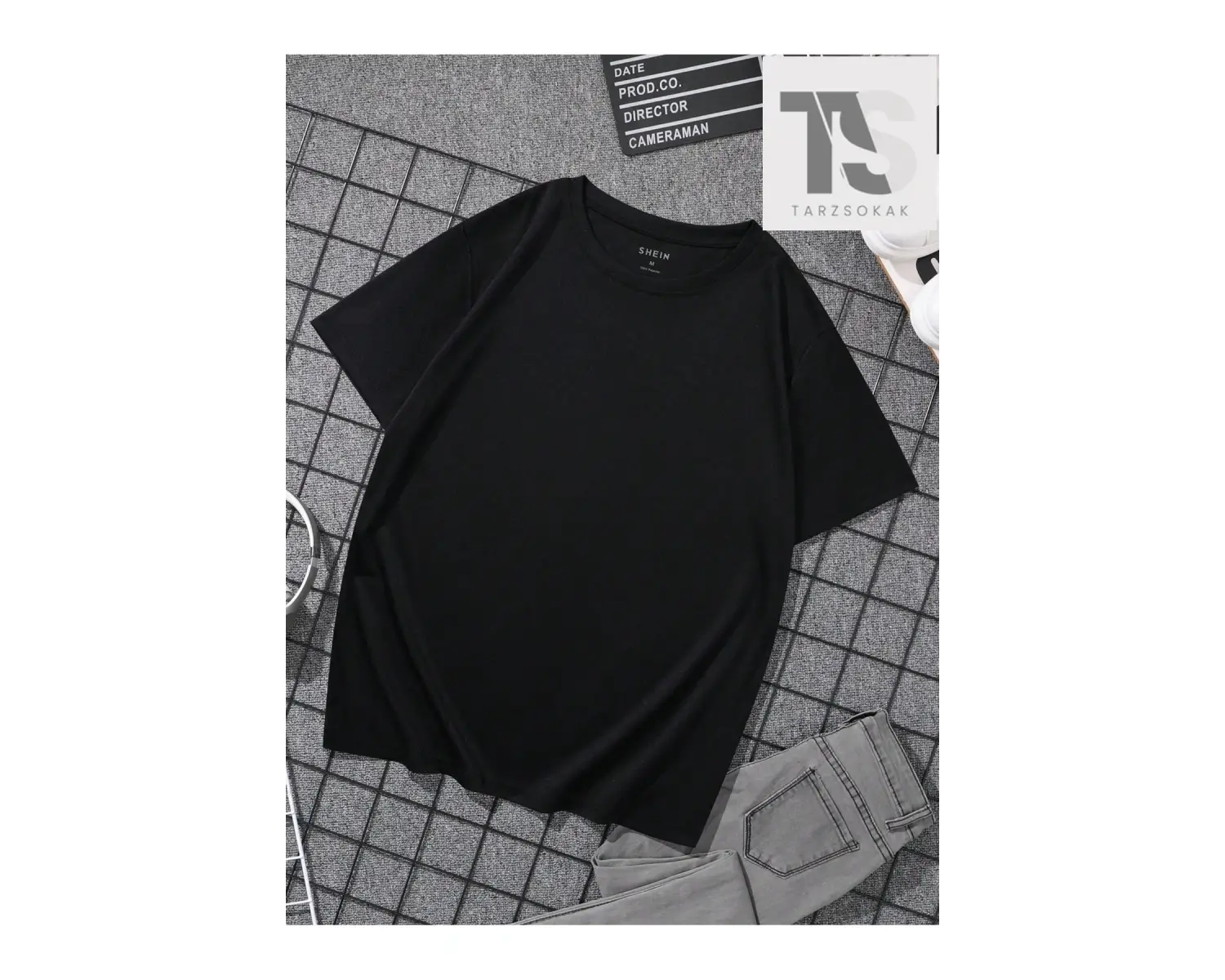 Erkek Karikatür & Slogan Grafikli Düşük Omuz Tişörtü