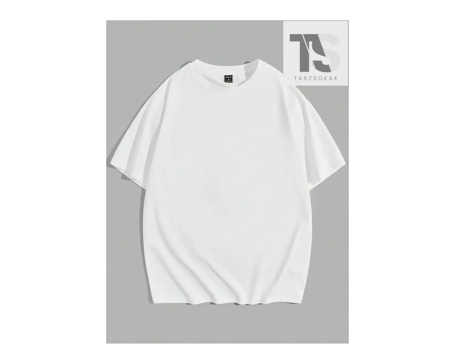 Erkek Karikatür & Slogan Grafikli Düşük Omuz Tişörtü