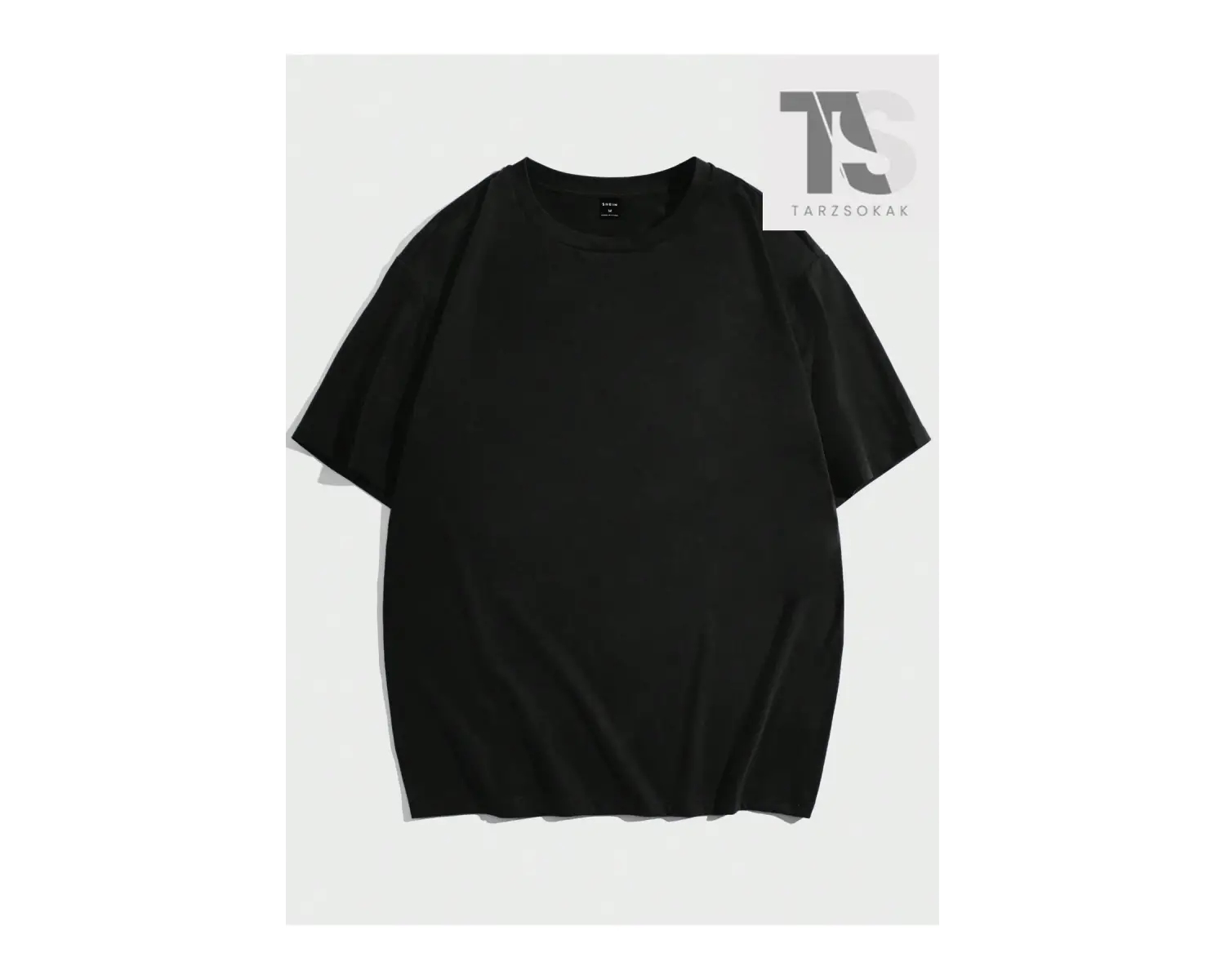 Erkek Karikatür & Slogan Grafikli Düşük Omuz Tişörtü