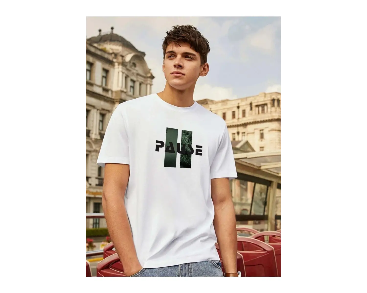 Erkek Örme Pause Basklı