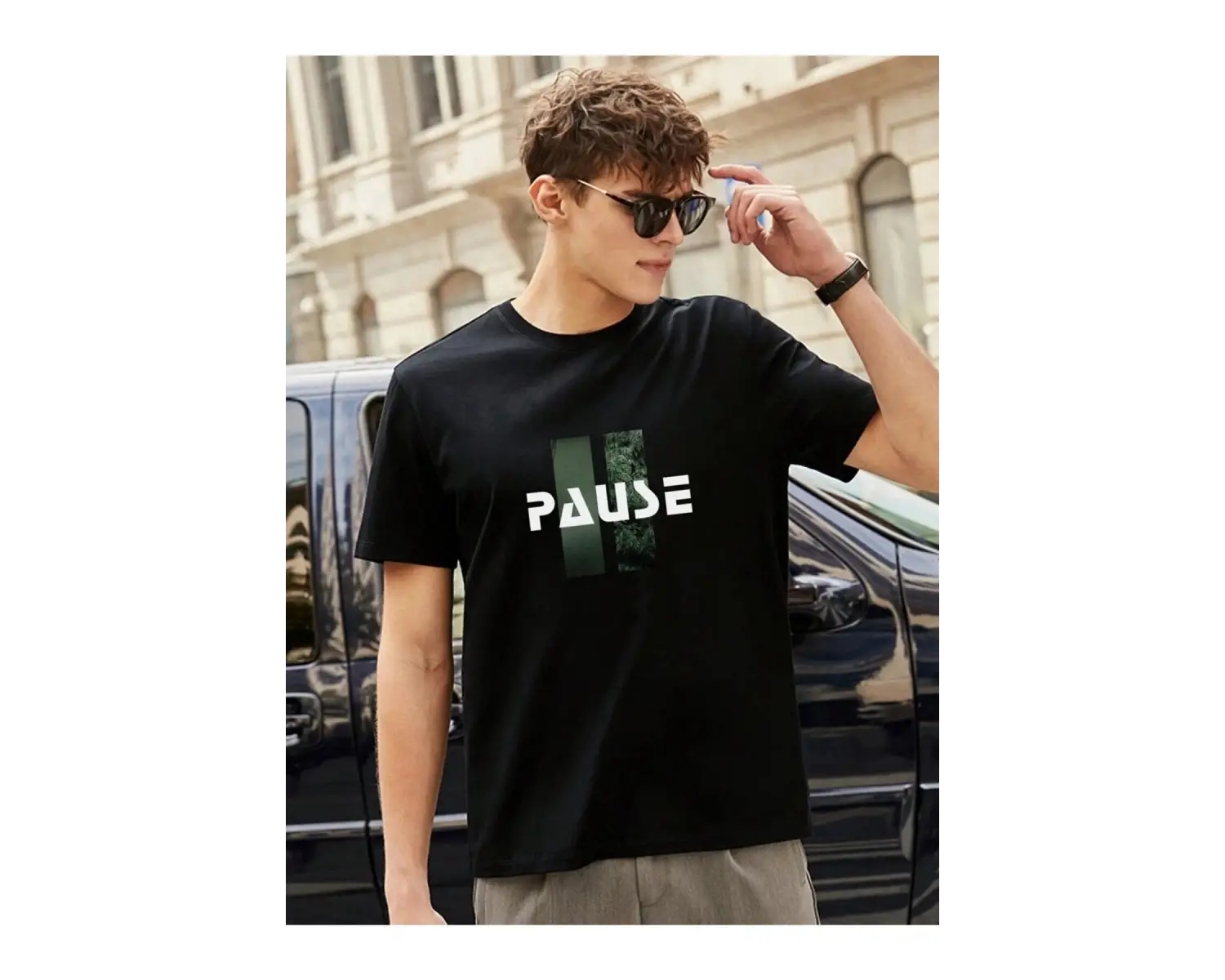 Erkek Örme Pause Basklı