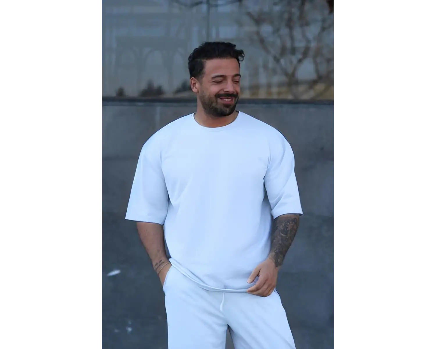 Erkek Oversize Pamuklu Nefes Alan