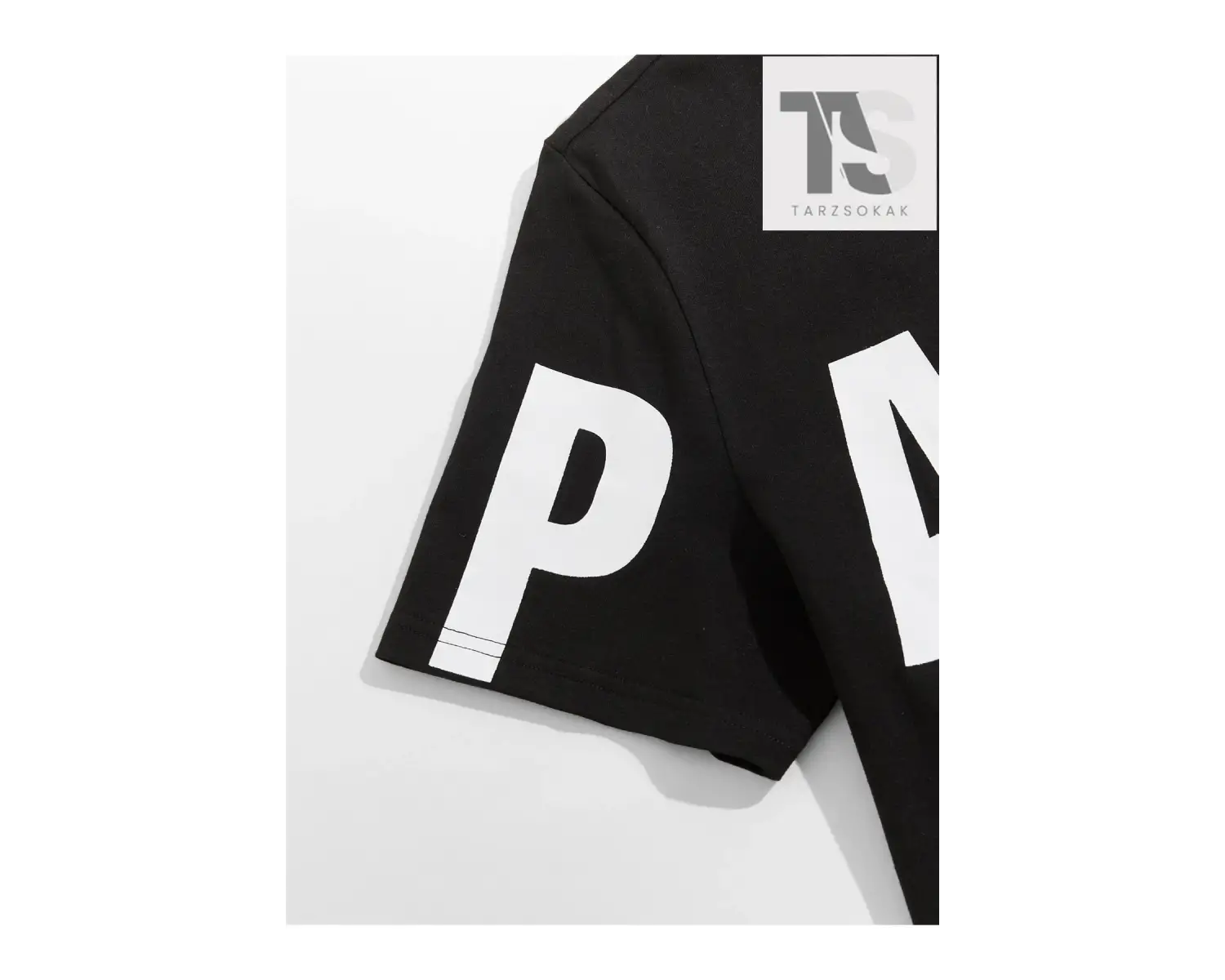 Erkek Pamuk Harfli Grafik Tişört