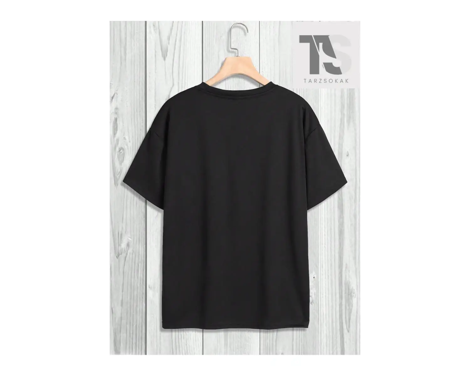 Erkek Portre & Japonca Kelime Baskılı Kısa Kollu Tişört