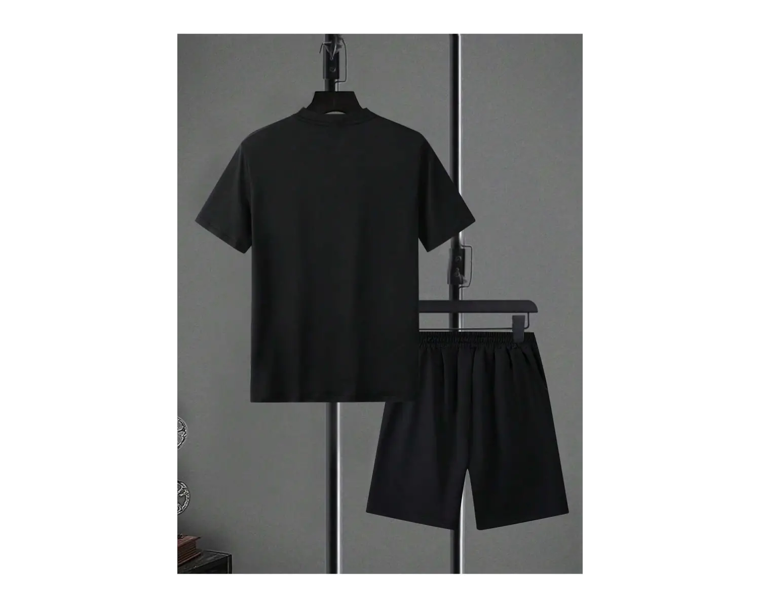 Erkek Rahat Yaz Takımı - Kısa Kollu Harf ve Grafik Baskı No Tişört Ve Şort Takımı