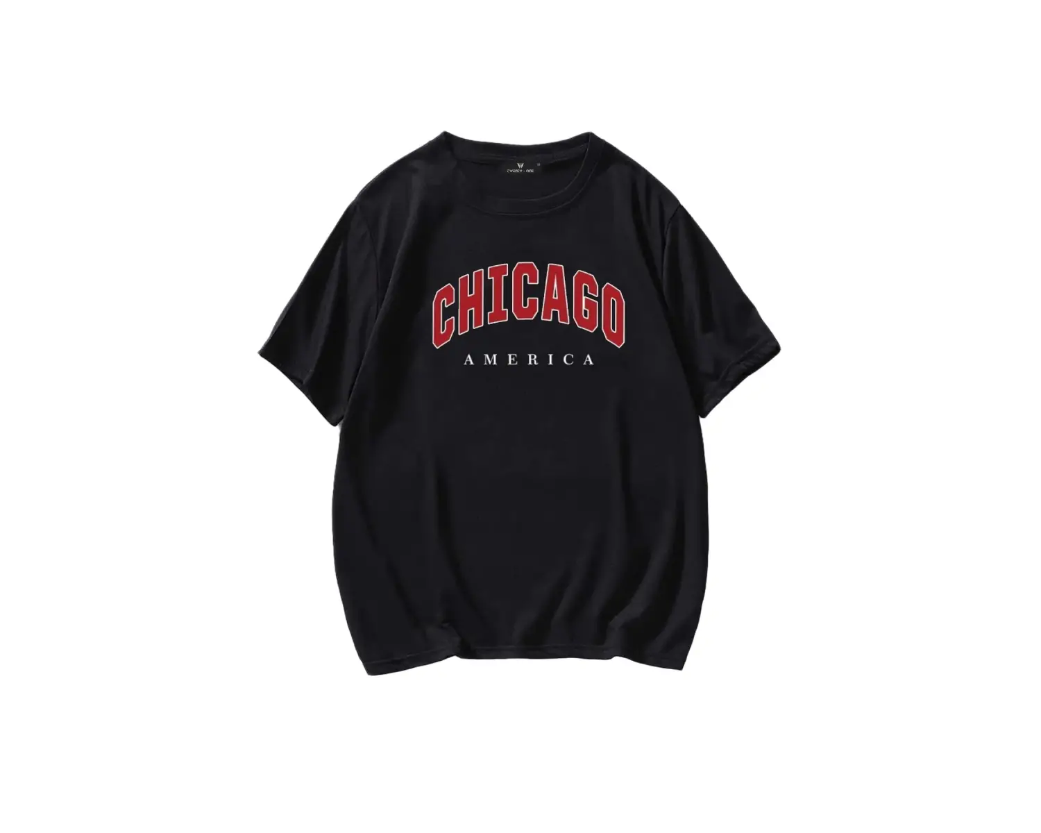 Erkek Siyah Tişört Oversize Chıcago T-shirt