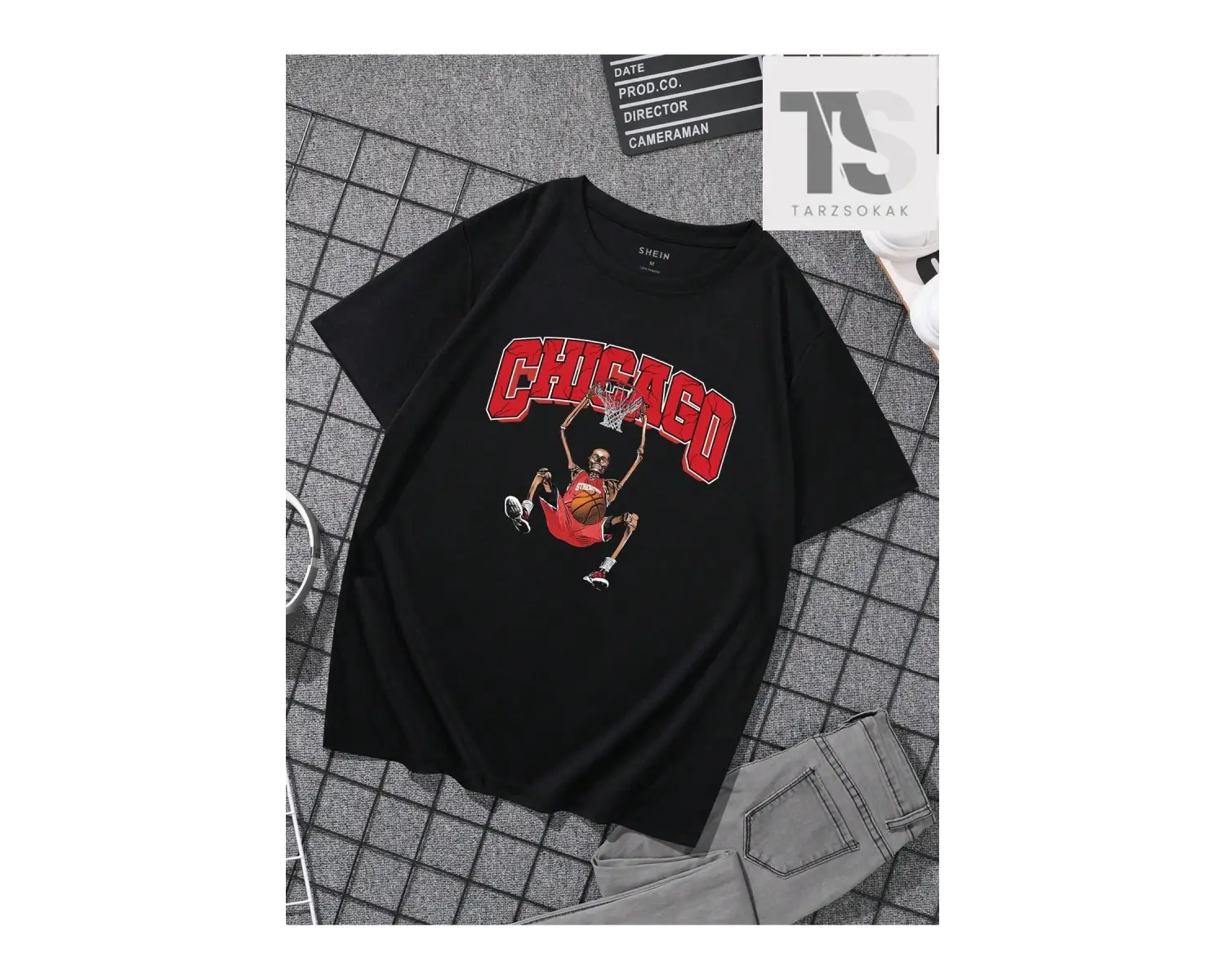 Erkek Slogan Baskılı Kısa Kollu Tişört