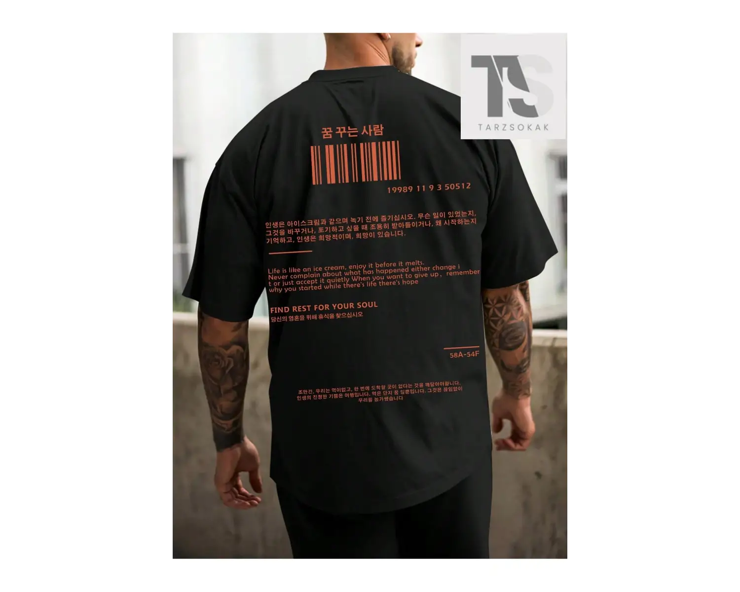 Erkek Slogan Baskılı T-Shirt