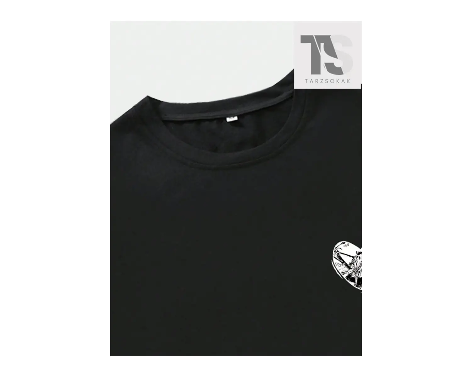 Erkek Sloganlı ve Karikatür Grafikli Tişört