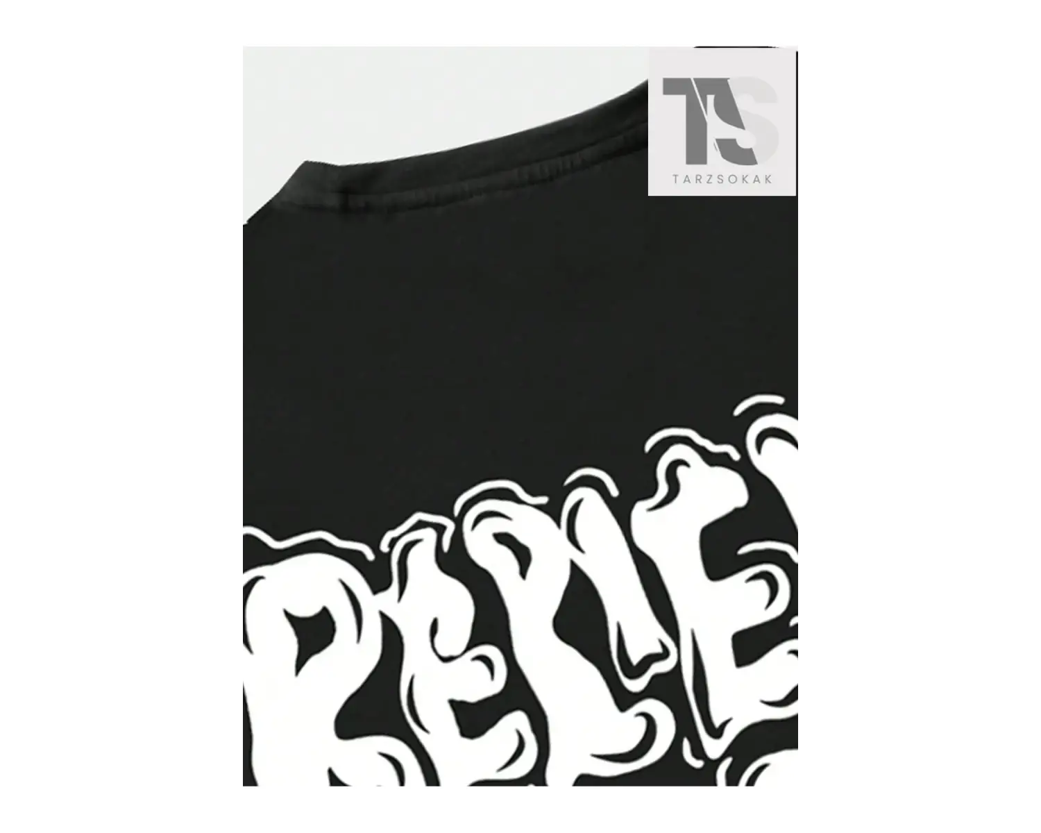 Erkek Sloganlı ve Karikatür Grafikli Tişört