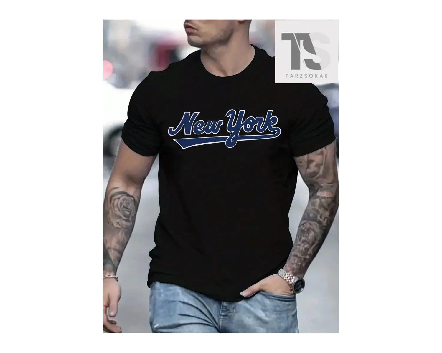 Erkek Yazılı Baskılı Tişört