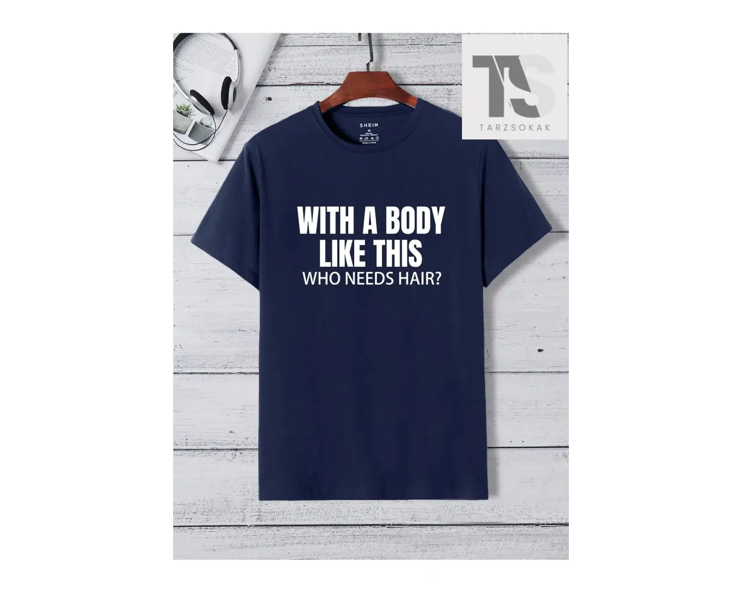 Erkek Yazılı Yuvarlak Yaka Tişört