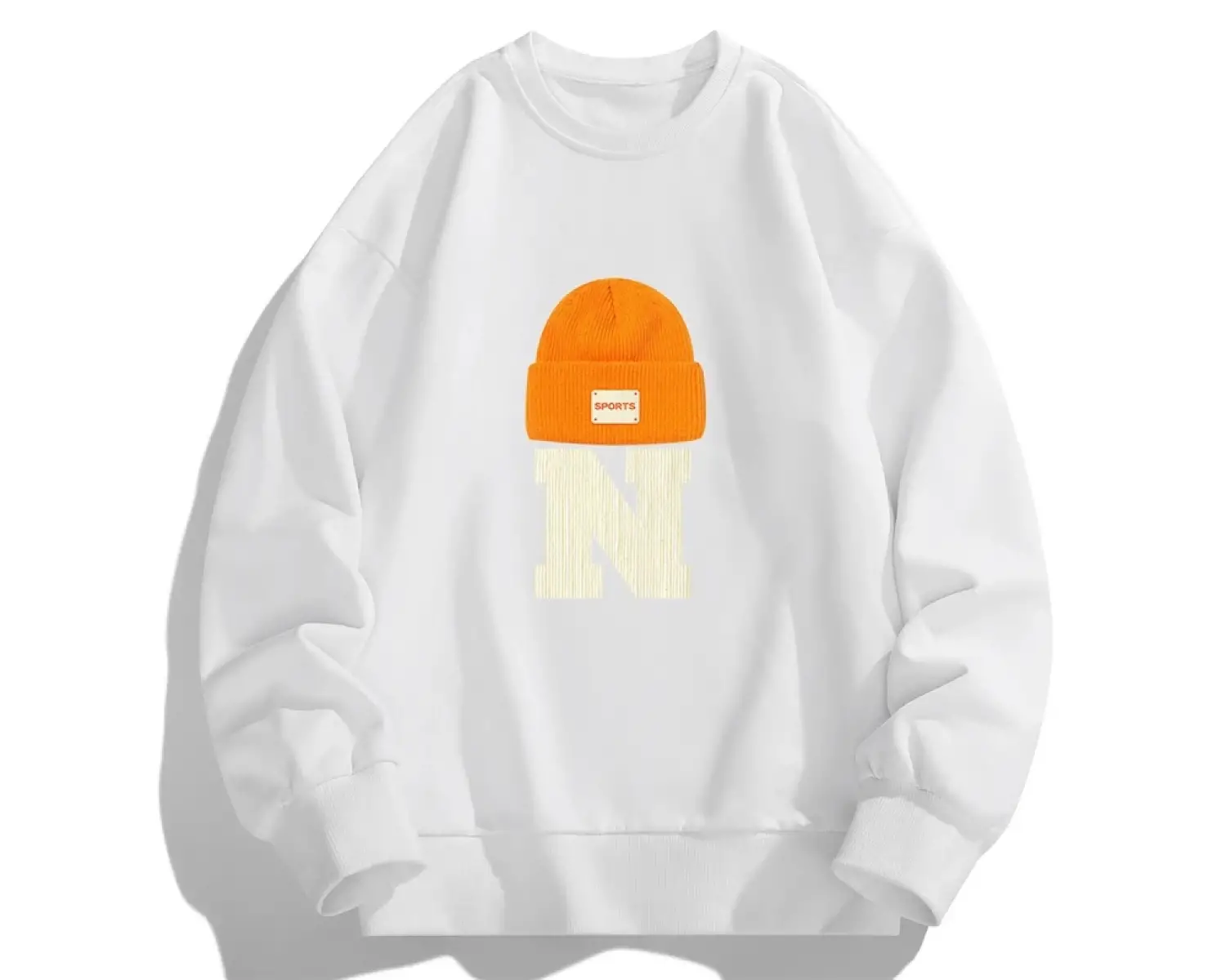 Erkek yeni sonbahar ve kışlık kazak yuvarlak boyun baskılı Patchwork moda gevşek mektup çok y