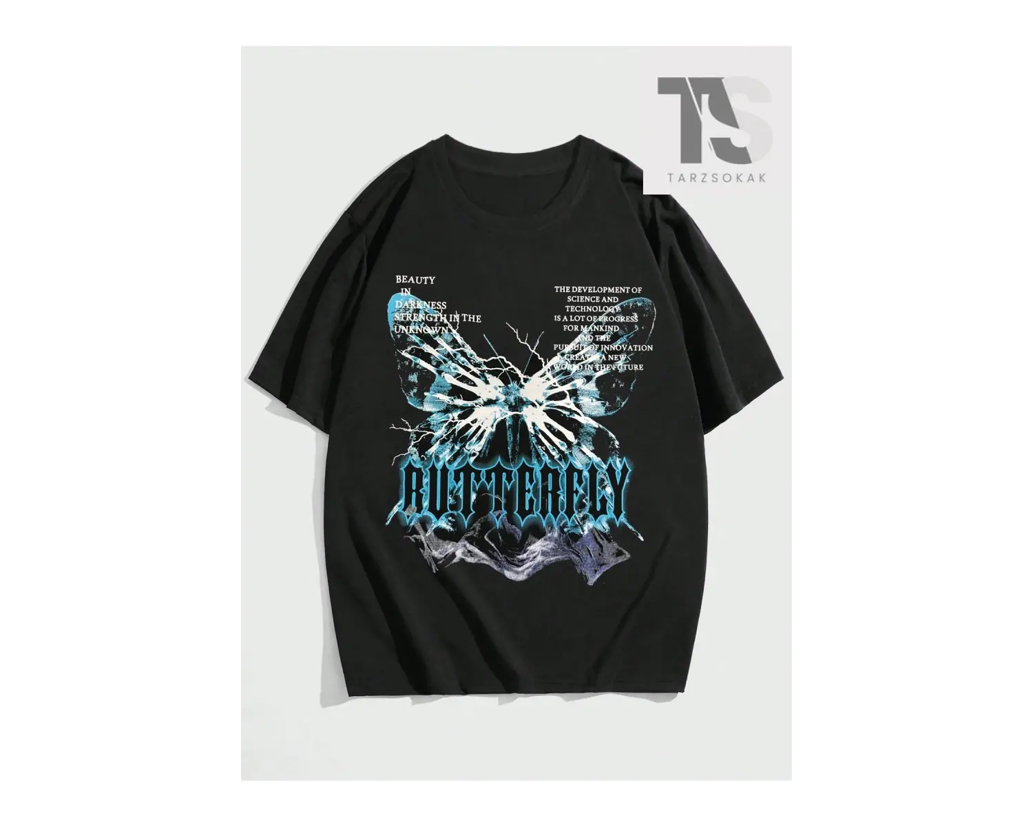 Erkek Yuvarlak Yaka Kısa Kollu Harfli Tişört