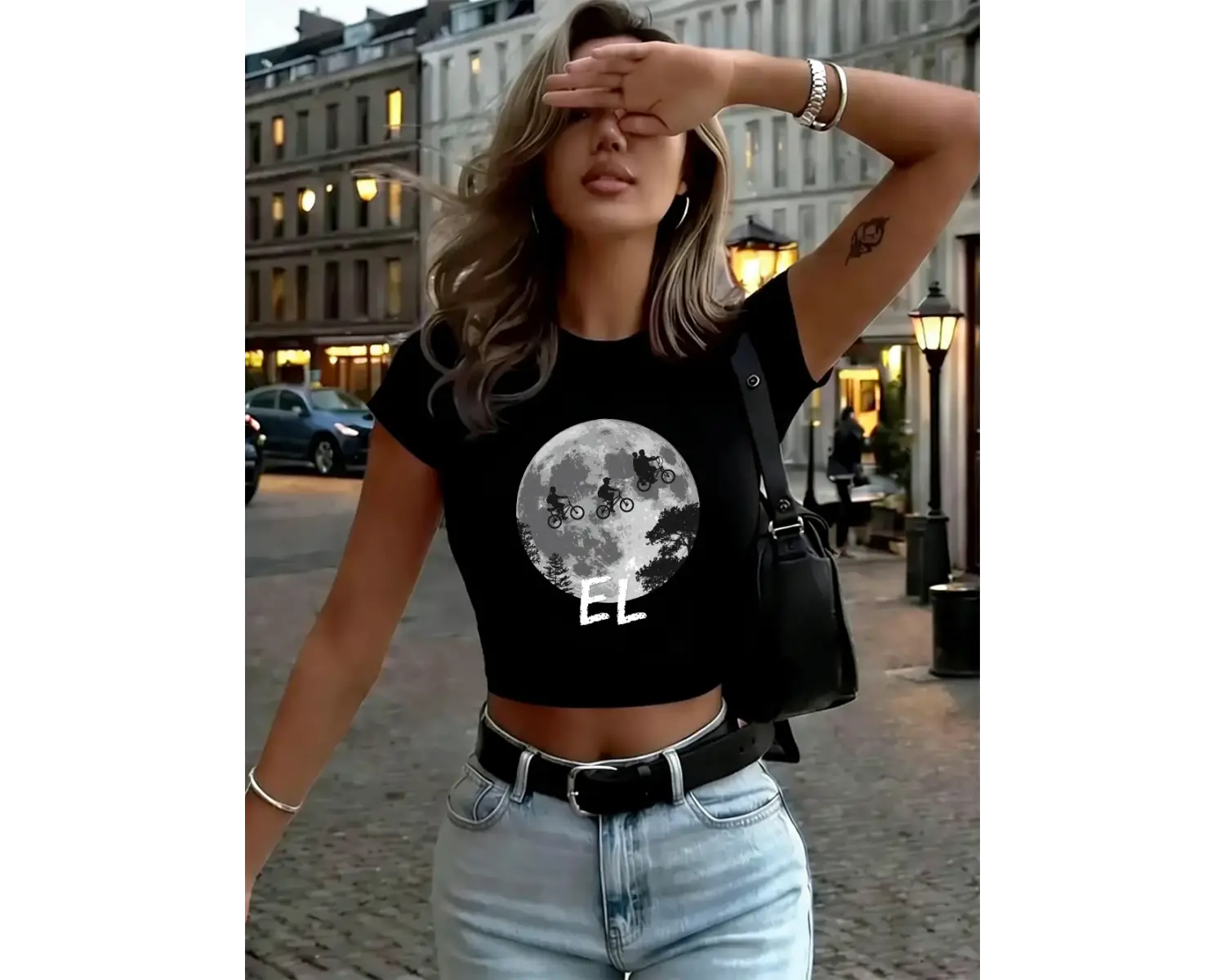 Erkekler Bisiklet Sürme Baskılar Bayan Kırpma Üstleri Yaz Yumuşak Yüksek Elastik Sokak Stili
