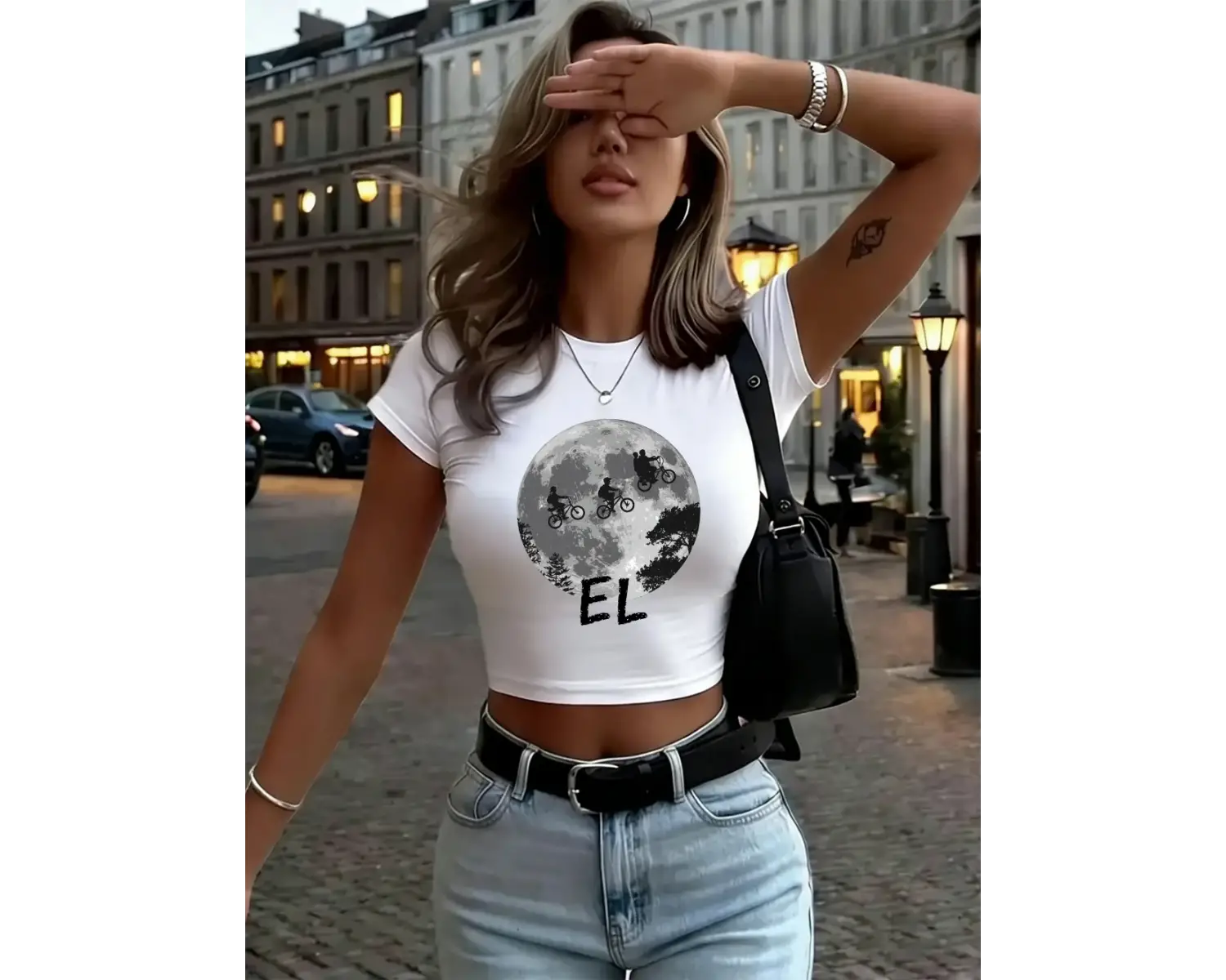 Erkekler Bisiklet Sürme Baskılar Bayan Kırpma Üstleri Yaz Yumuşak Yüksek Elastik Sokak Stili
