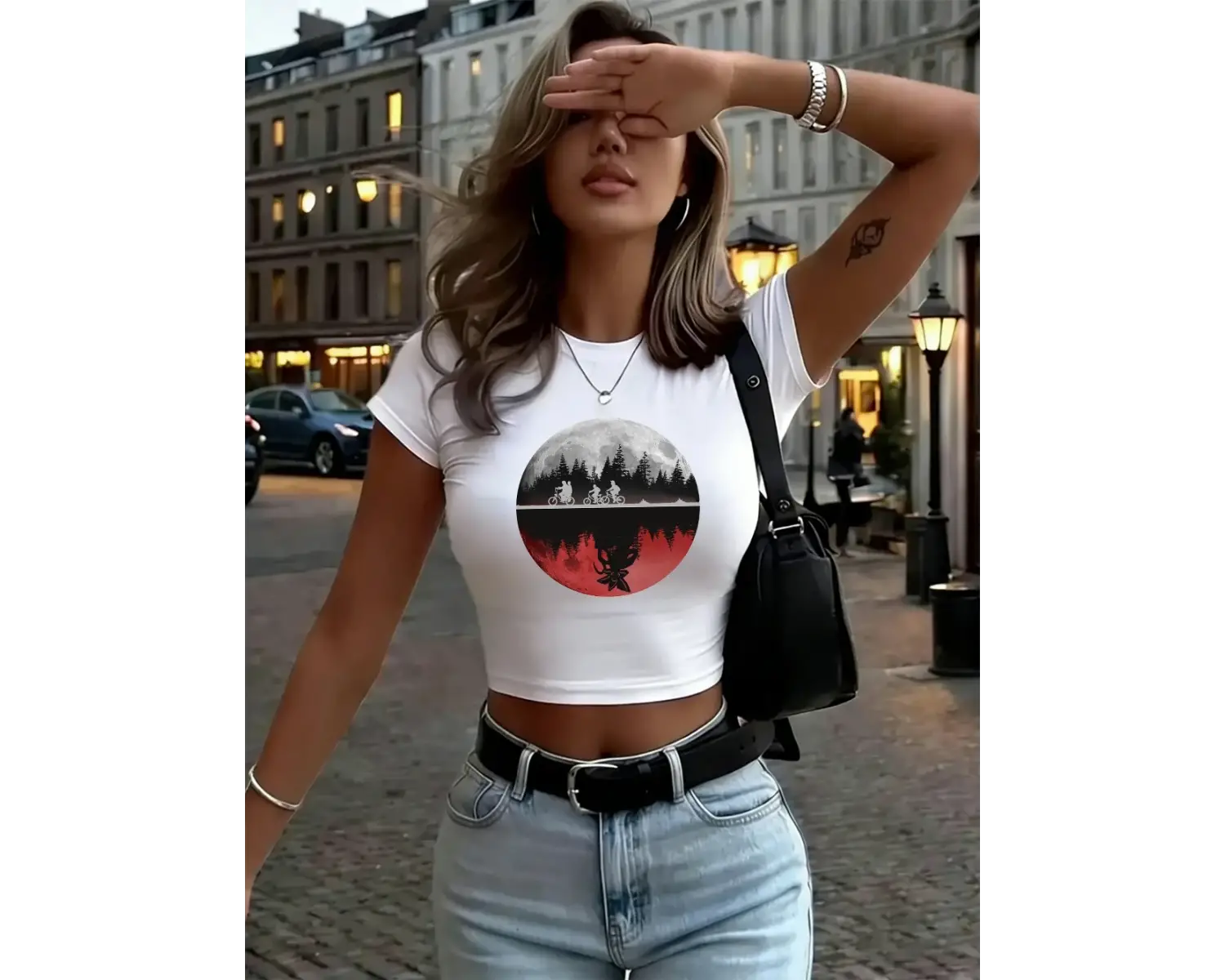 Erkekler Bisiklet Sürme Baskılı Kadın Babby Teeları Yazlık Yumuşak Yüksek Esnek Tişörtler Y2K