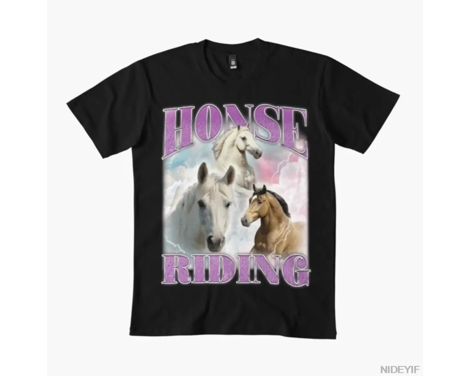 Erkekler Kadınlar İçin Honse Binicilik Tişörtü %100 Pamuklu Tişörtler Kısa Kollu Üstler 1222-