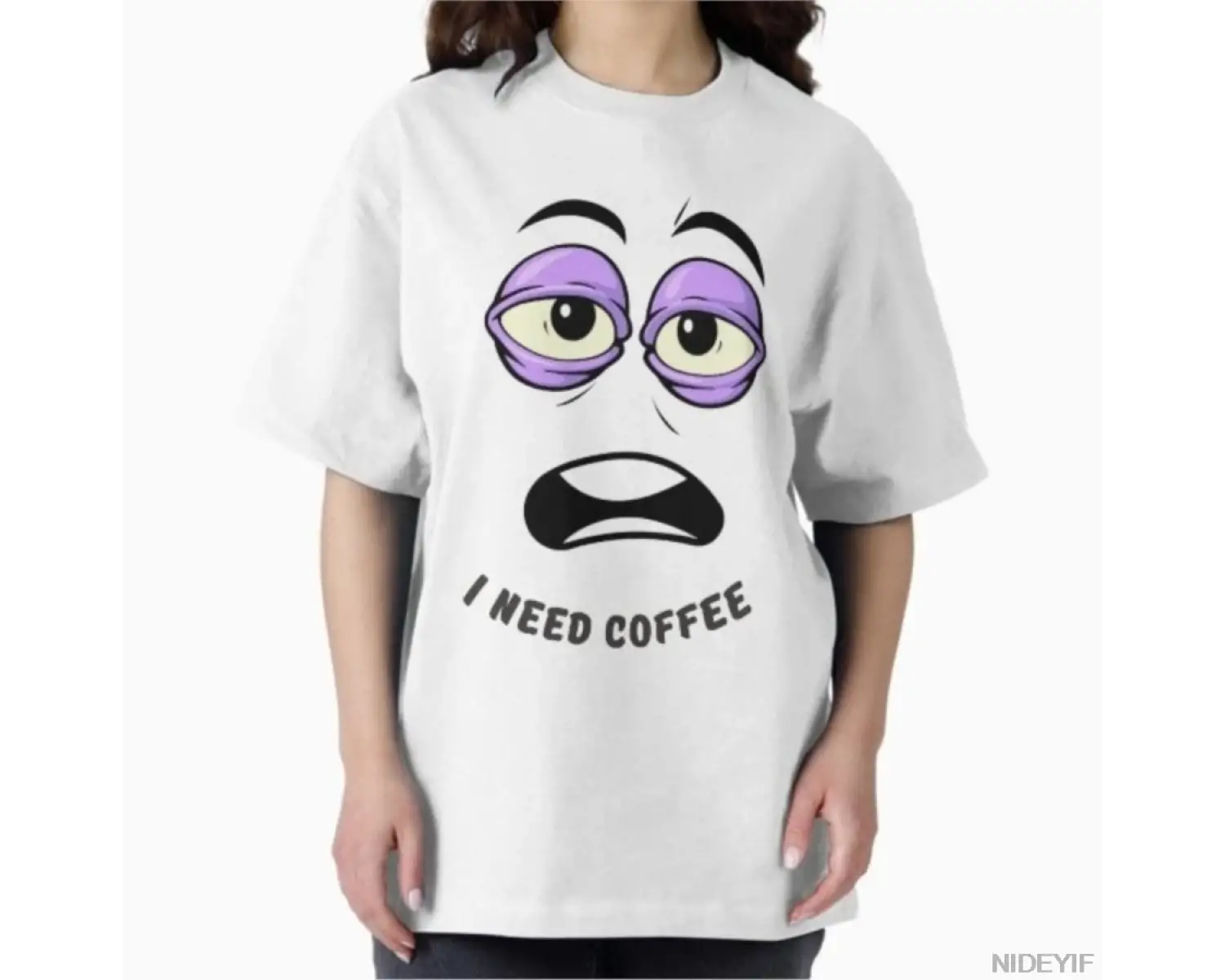 Erkekler Kadınlar İçin Kahve Tişörtü İstiyorum %100 Pamuklu Tişörtler Kısa Kollu Üstler 1208-