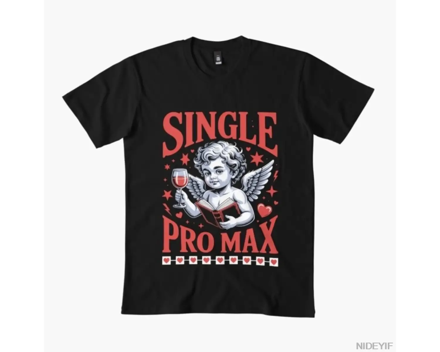 Erkekler Kadınlar İçin Tek Sevgililer Günü Karşıtı Şaka Tişörtü %100 Pamuklu Tişörtler Kısa K