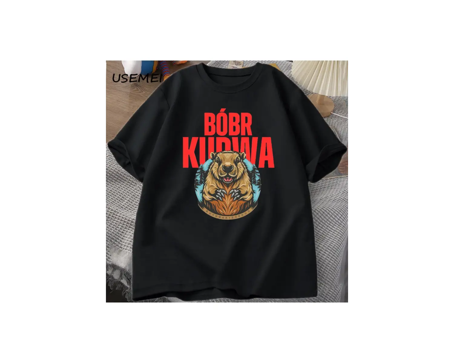 Erkekler T-Shirt adam Bober Bóbr Beaver Boberek T-Shirt pamuk karikatür grafik T Shirt Unisex 3049
