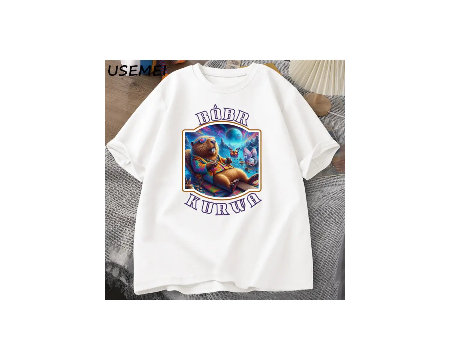 Erkekler T-Shirt adam Bober Bóbr Beaver Boberek T-Shirt pamuk karikatür grafik T Shirt Unisex 3049