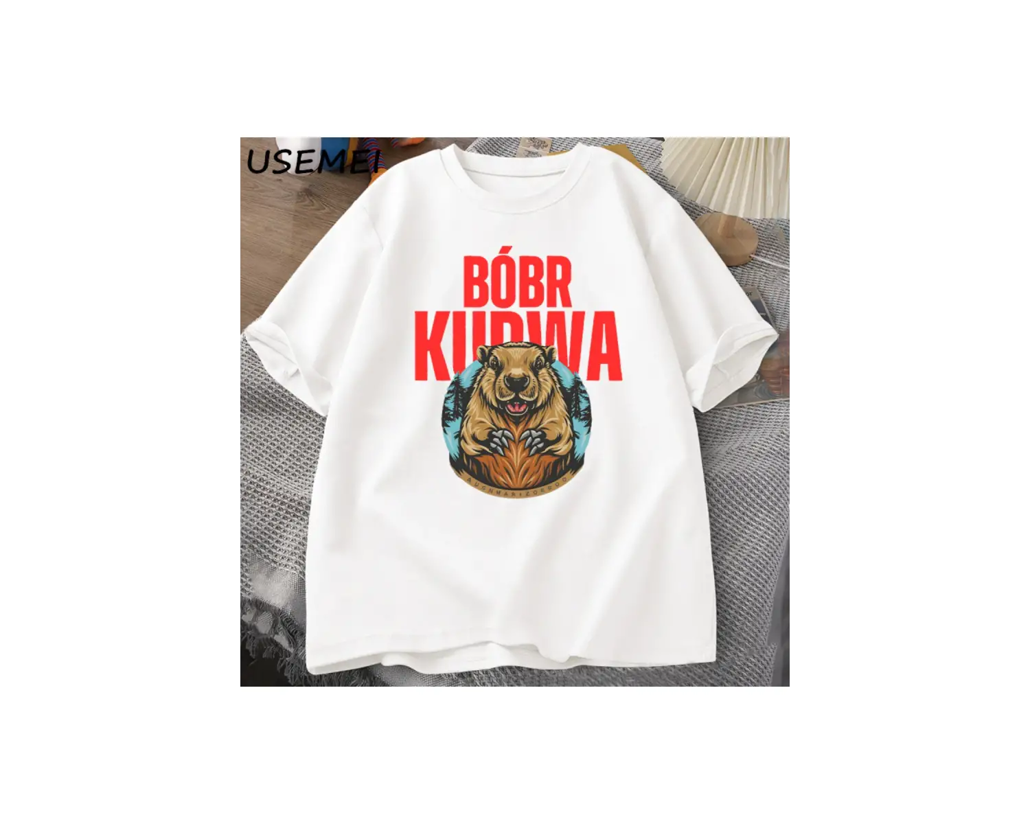 Erkekler T-Shirt adam Bober Bóbr Beaver Boberek T-Shirt pamuk karikatür grafik T Shirt Unisex 3049