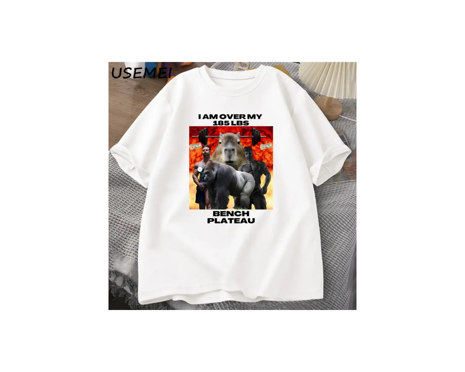 Erkekler T-shirt sevimli karikatür Bubu Dudu Tshirt At Flip-flop atma komik pamuk kısa kollu 2968