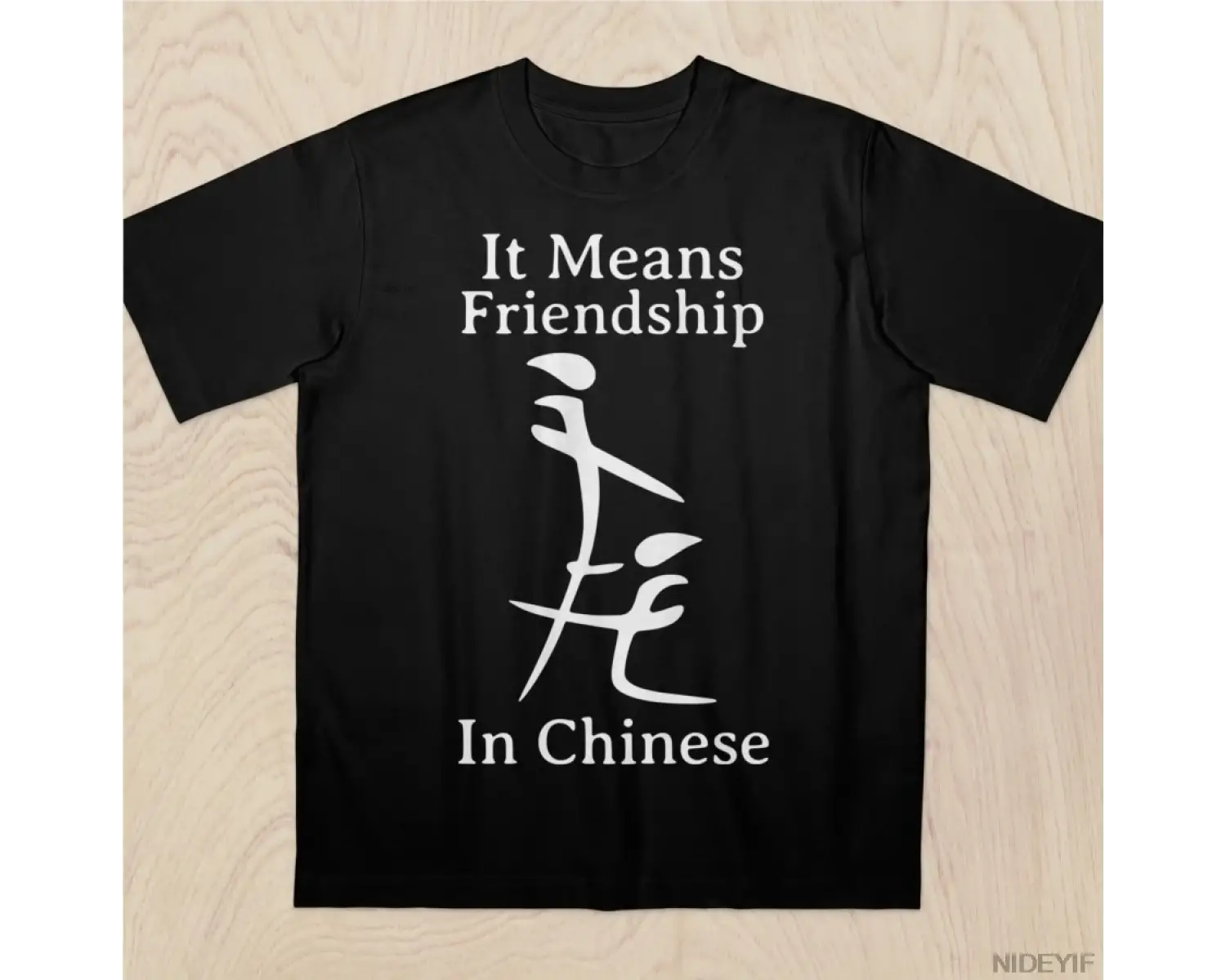 Erkekler ve Kadınlar İçin Tişörtlerdeki Dostluk Demektir %100 Pamuklu Tişörtler Kısa Kollu Üs