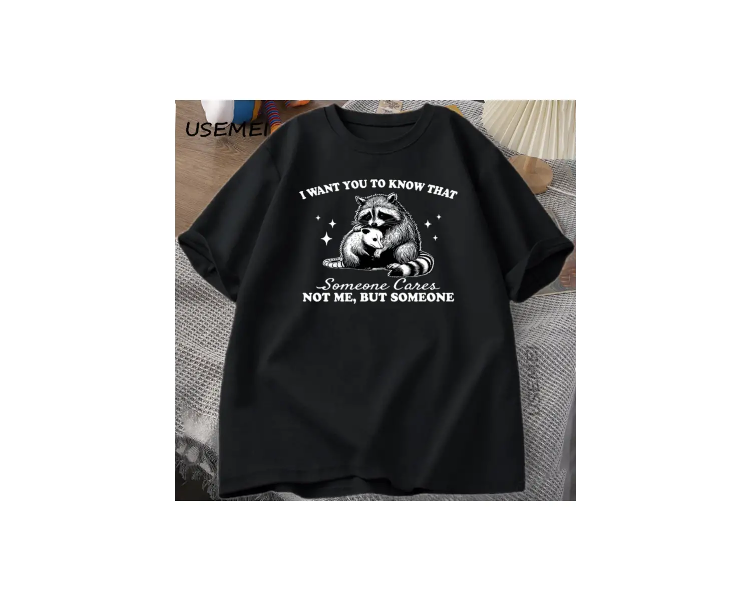 Esprili rakun T-shirt Harajuku hayvan severler gündelik giyim T Shirt erkek kadın nefes üstle 2811
