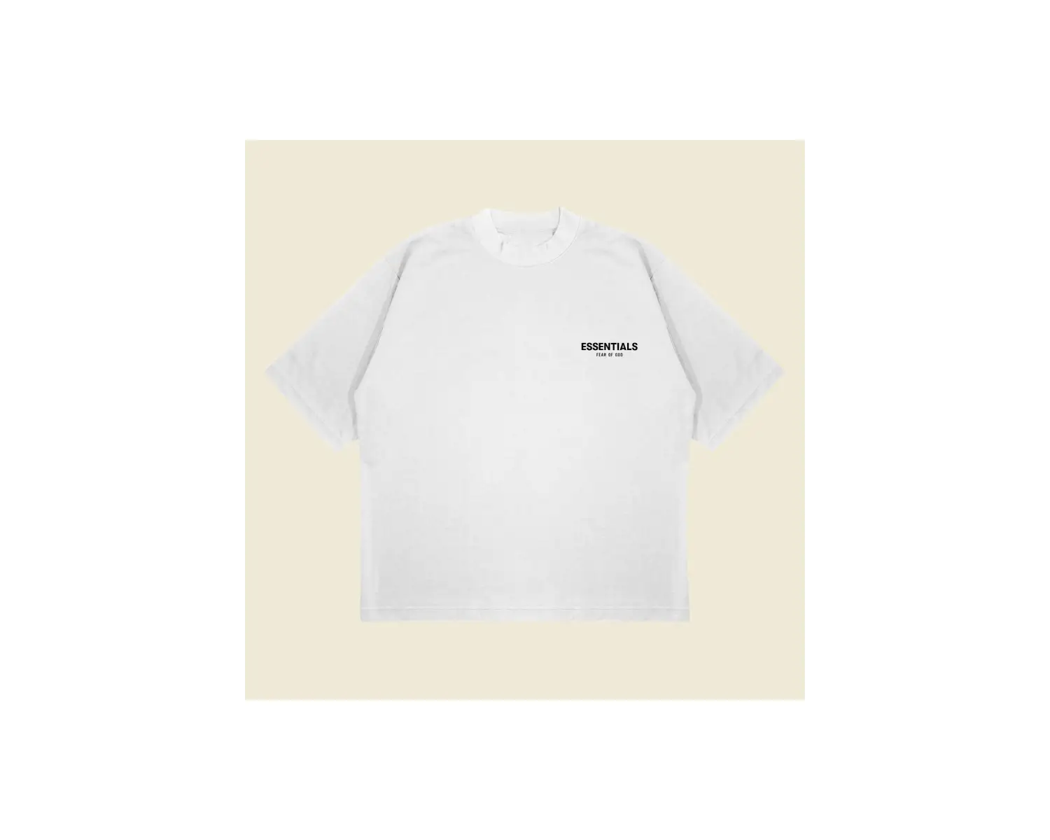 Essential Baskılı Oversize Unisex Pamuklu Nefes Alan Kalın Kumaşlı