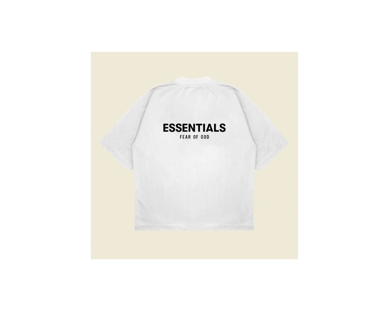 Essential Baskılı Oversize Unisex Pamuklu Nefes Alan Kalın Kumaşlı