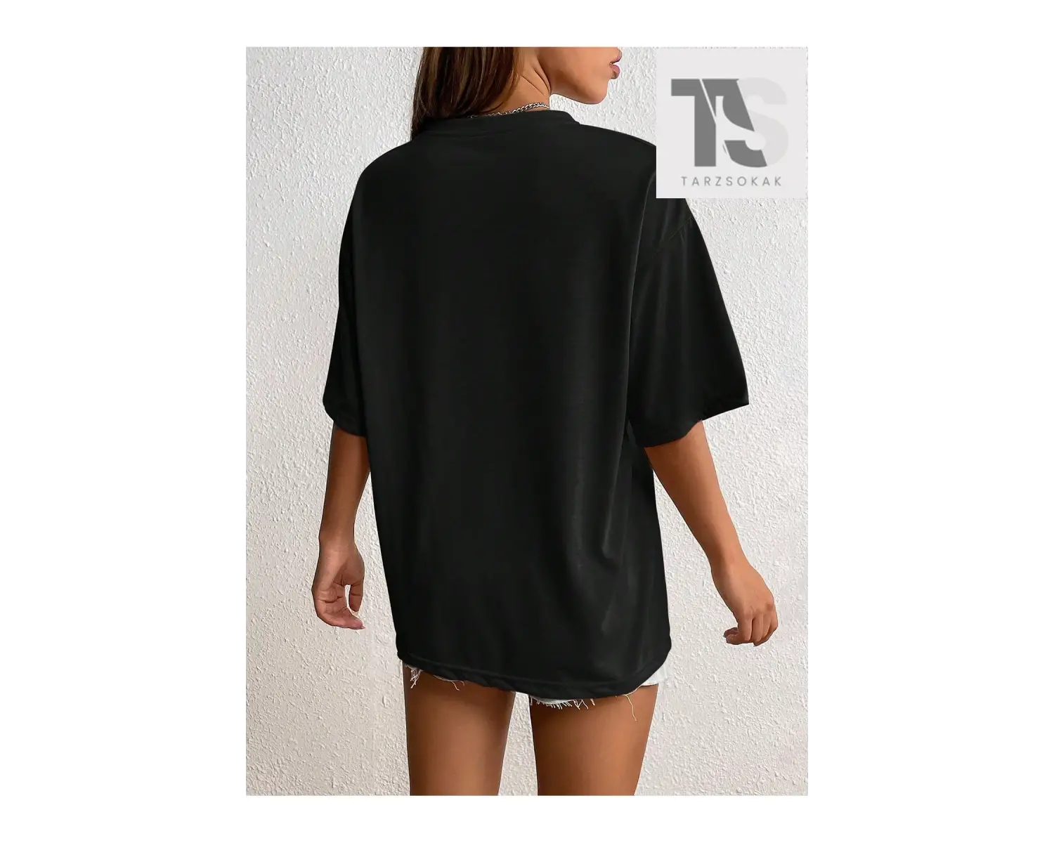 Essnce Mountain & Letter Grafikli Düşük Omuz Tişört