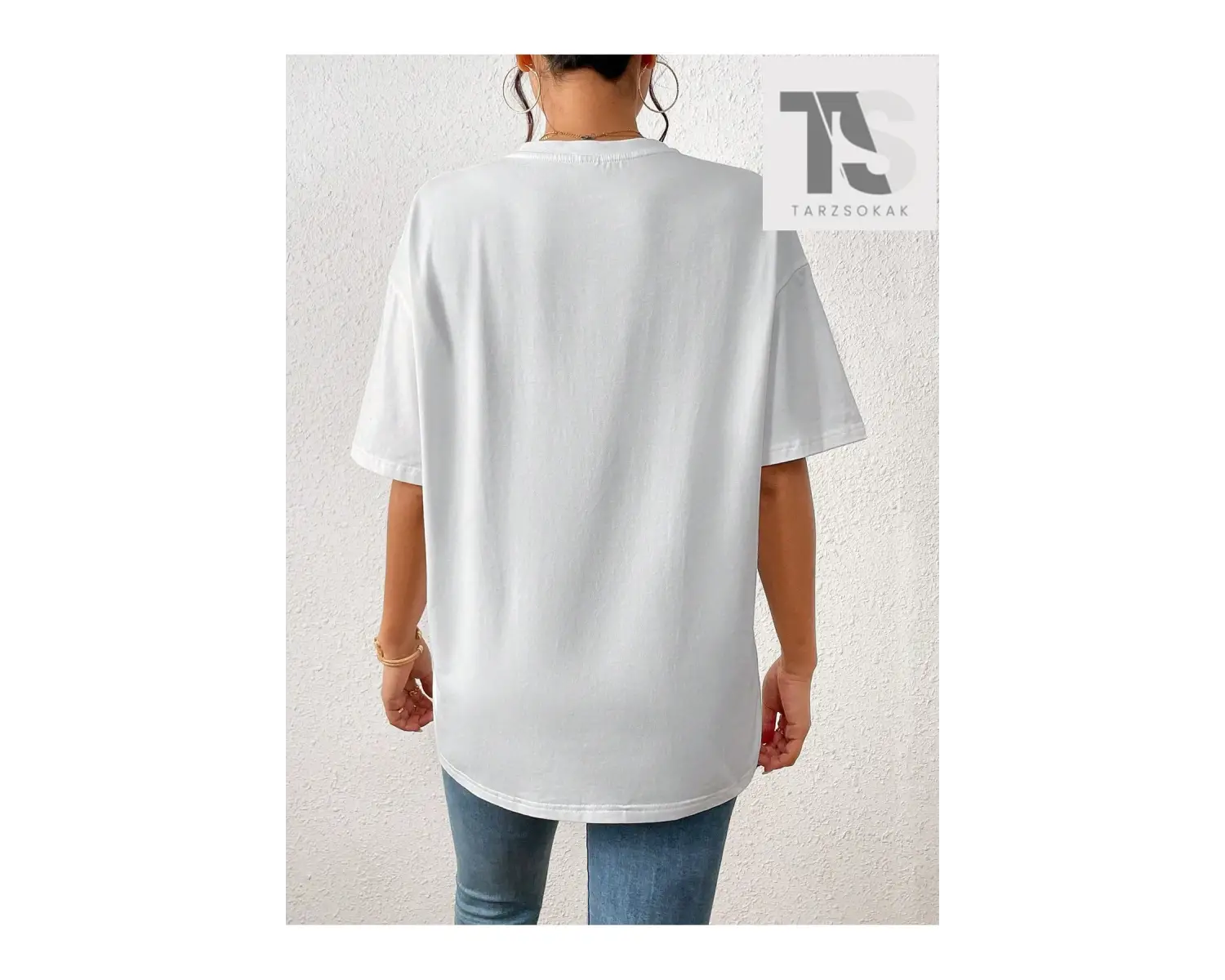 Essnce Sloganlı Grafikli Düşük Omuzlu Tişört