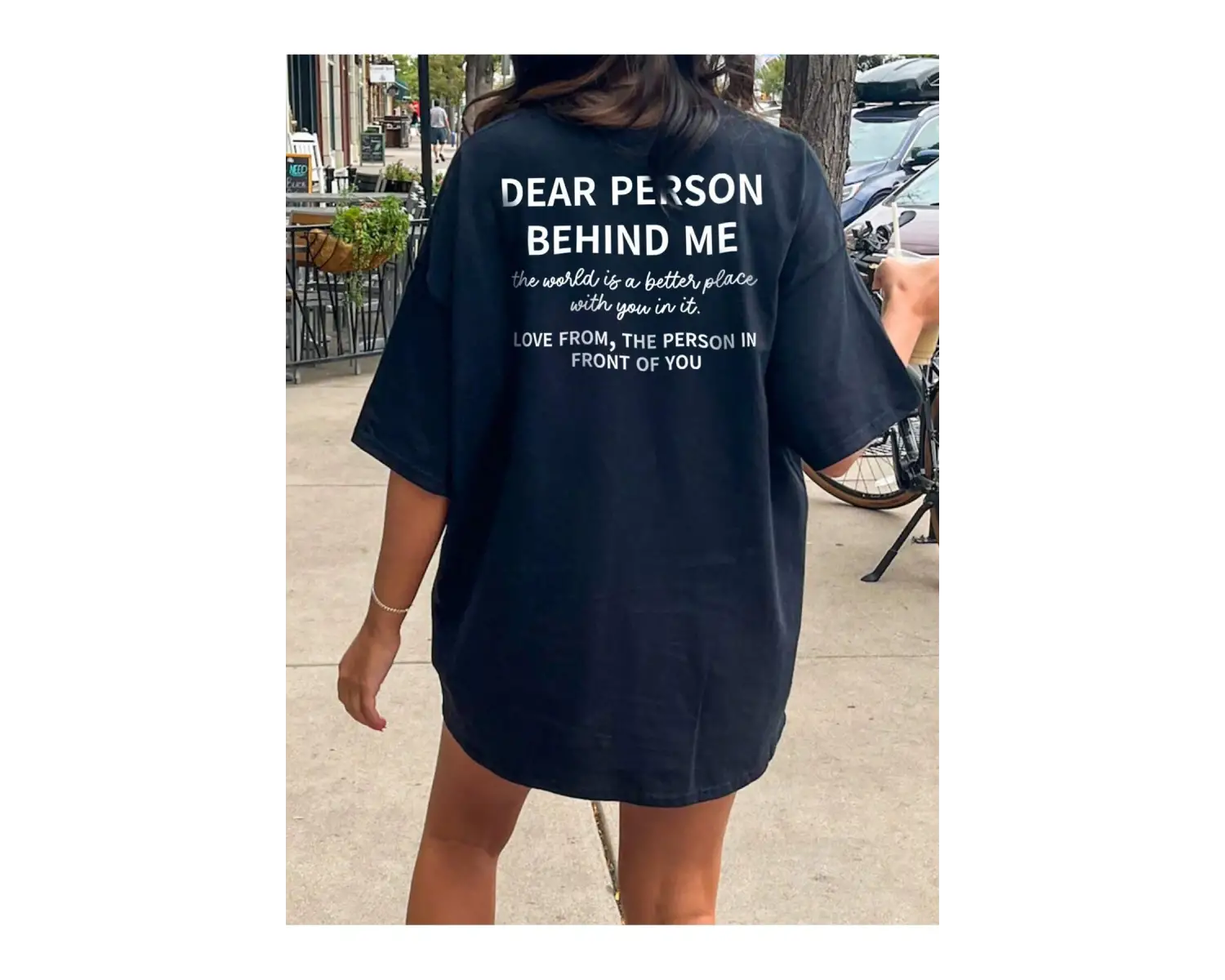 Essnce Solid Düşük Omuz Büyük Boy Tişört