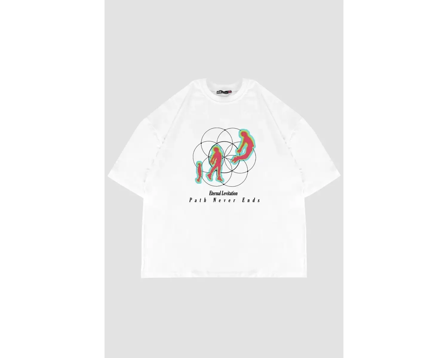 Eternal Levitation Baskılı Beyaz Oversize Unisex